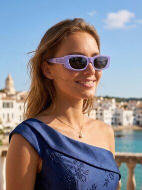 Celine CL40245U 78A Violet Gray Sunglasses New Authentic w/ Case Box Cloth